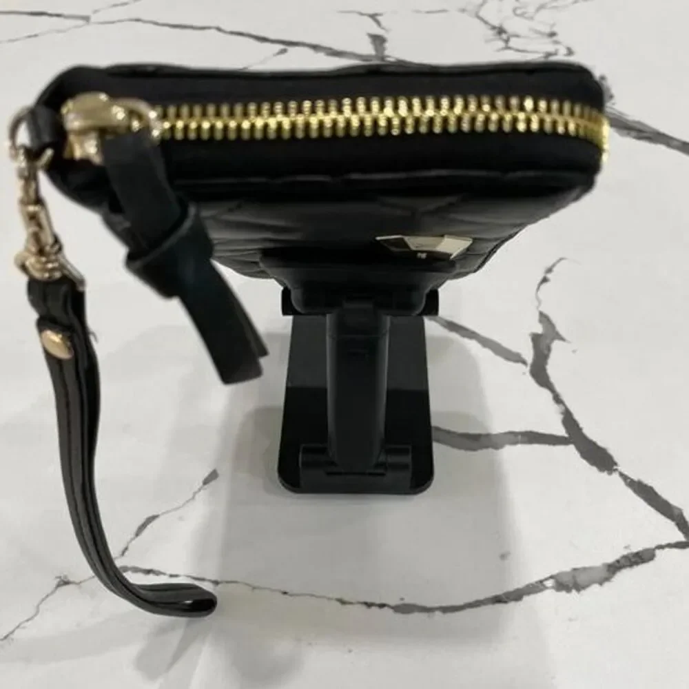 DKNY euc leather quilted wristlet/wallet